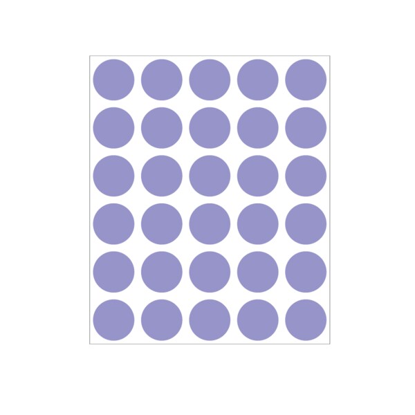 Nevs 3/4" Color Coding Dots Lavendar - Sheet Form DOT-34M Lavender - main
